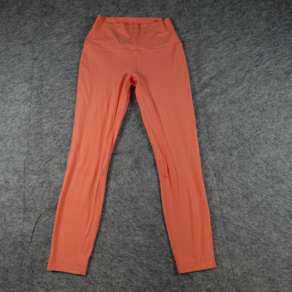 Lululemon Leggings Womens 6 Orange Pink Align 25" Soft Yoga Gym Run Workout